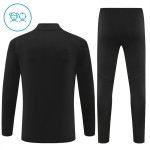 Kinder Real Madrid Training Sweatshirts Viertelreißverschluss 2025-26 Schwarze