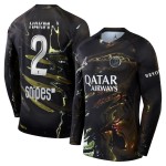 Günstige Fußballtrikots Paris Saint-Germain Hakimi 2 Night Edition 2025-26 Langarm