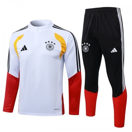 Deutschland Training Sweatshirts Viertelreißverschluss 2026-27 Weiße Deutschland Training Sweatshirts Viertelreißverschluss 2026-27 Weiße