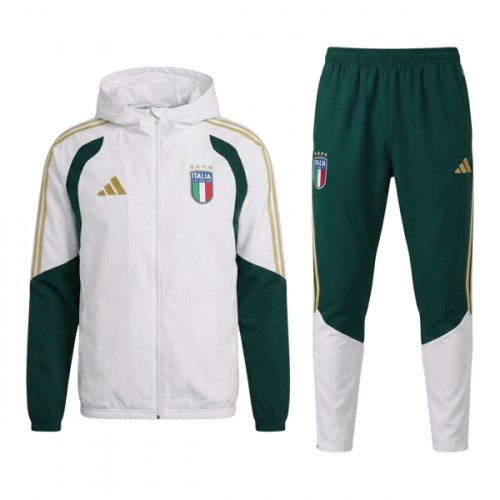 Italien Hooded Trainingsjacke 2026-27 Weiße Italien Hooded Trainingsjacke 2026-27 Weiße