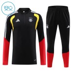 Kinder Deutschland Training Sweatshirts Viertelreißverschluss 2026-27 Schwarze