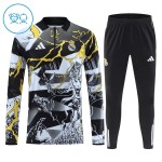 Kinder Real Madrid Marvel Training Sweatshirts Viertelreißverschluss 2026-27 Schwarze