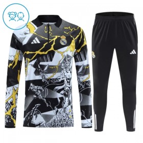 Kinder Real Madrid Marvel Training Sweatshirts Viertelreißverschluss 2026-27 Schwarze