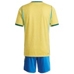 Günstige Fußballtrikots Brasilien Kinder Heimtrikot FIFA WM 2026 Kurzarm