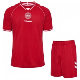 Günstige Fußballtrikots Dänemark Kinder Heimtrikot FIFA WM 2026 Kurzarm