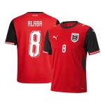 Günstige Fußballtrikots Österreich Alaba 8 Heimtrikot FIFA WM 2026 Kurzarm