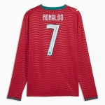Günstige Fußballtrikots Portugal Ronaldo 7 Heimtrikot FIFA WM 2026 Langarm