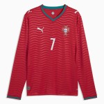 Günstige Fußballtrikots Portugal Ronaldo 7 Heimtrikot FIFA WM 2026 Langarm