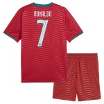Günstige Fußballtrikots Portugal Ronaldo 7 Kinder Heimtrikot FIFA WM 2026 Kurzarm