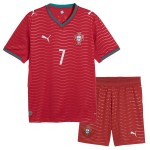 Günstige Fußballtrikots Portugal Ronaldo 7 Kinder Heimtrikot FIFA WM 2026 Kurzarm