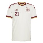 Günstige Fußballtrikots Spanien Oyarzabal 21 Auswärtstrikot FIFA WM 2026 Kurzarm