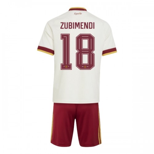 Günstige Fußballtrikots Spanien Zubimendi 18 Kinder Auswärtstrikot FIFA WM 2026 Kurzarm Günstige Fußballtrikots Spanien Zubimendi 18 Kinder Auswärtstrikot FIFA WM 2026 Kurzarm