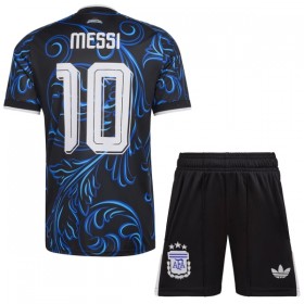 Günstige Fußballtrikots Argentinien Messi 10 Kinder Auswärtstrikot FIFA WM 2026 Kurzarm