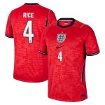Günstige Fußballtrikots England Rice 4 Auswärtstrikot FIFA WM 2026 Kurzarm