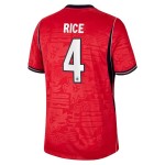 Günstige Fußballtrikots England Rice 4 Auswärtstrikot FIFA WM 2026 Kurzarm