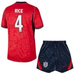 Günstige Fußballtrikots England Rice 4 Kinder Auswärtstrikot FIFA WM 2026 Kurzarm Günstige Fußballtrikots England Rice 4 Kinder Auswärtstrikot FIFA WM 2026 Kurzarm