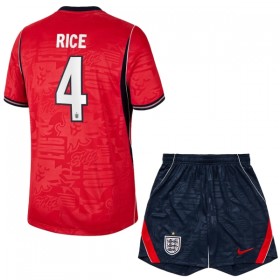 Günstige Fußballtrikots England Rice 4 Kinder Auswärtstrikot FIFA WM 2026 Kurzarm