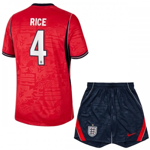 Günstige Fußballtrikots England Rice 4 Kinder Auswärtstrikot FIFA WM 2026 Kurzarm Günstige Fußballtrikots England Rice 4 Kinder Auswärtstrikot FIFA WM 2026 Kurzarm