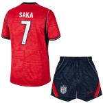 Günstige Fußballtrikots England Saka 7 Kinder Auswärtstrikot FIFA WM 2026 Kurzarm