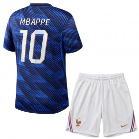 Günstige Fußballtrikots Frankreich Mbappé 10 Kinder Heimtrikot FIFA WM 2026 Kurzarm