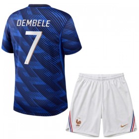 Günstige Fußballtrikots Frankreich O. Dembele 7 Kinder Heimtrikot FIFA WM 2026 Kurzarm