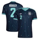 Günstige Fußballtrikots Deutschland Rudiger 2 Auswärtstrikot FIFA WM 2026 Kurzarm