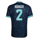 Günstige Fußballtrikots Deutschland Rudiger 2 Kinder Auswärtstrikot FIFA WM 2026 Kurzarm