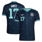 Günstige Fußballtrikots Deutschland Wirtz 17 Auswärtstrikot FIFA WM 2026 Kurzarm