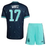 Günstige Fußballtrikots Deutschland Wirtz 17 Kinder Auswärtstrikot FIFA WM 2026 Kurzarm