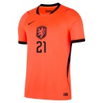 Günstige Fußballtrikots Niederlande Frenkie de Jong 21 Kinder Heimtrikot FIFA WM 2026 Kurzarm