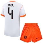 Günstige Fußballtrikots Niederlande Virgil 4 Kinder Auswärtstrikot FIFA WM 2026 Kurzarm