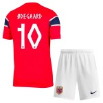 Günstige Fußballtrikots Norwegen Odegaard 10 Kinder Heimtrikot FIFA WM 2026 Kurzarm