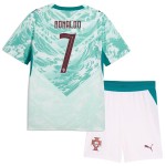 Günstige Fußballtrikots Portugal Ronaldo 7 Kinder Auswärtstrikot FIFA WM 2026 Kurzarm