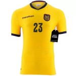 Günstige Fußballtrikots Ecuador Caicedo 23 Heimtrikot FIFA WM 2026 Kurzarm