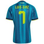 Günstige Fußballtrikots Kolumbien Luis Diaz 7 Auswärtstrikot FIFA WM 2026 Kurzarm