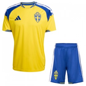 Günstige Fußballtrikots Schweden Kinder Heimtrikot FIFA WM 2026 Kurzarm