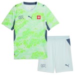 Günstige Fußballtrikots Schweiz Kinder Auswärtstrikot FIFA WM 2026 Kurzarm