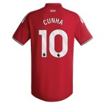 Günstige Fußballtrikots Manchester United Cunha 10 Kinder Heimtrikot 2026-27 Kurzarm