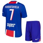Günstige Fußballtrikots Paris Saint-Germain Kvaratskhelia 7 Kinder Heimtrikot 2026-27 Kurzarm