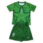 Günstige Fußballtrikots Brasilien Torwart Kinder Heimtrikot FIFA WM 2026 Grüne Kurzarm