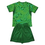 Günstige Fußballtrikots Brasilien Torwart Kinder Heimtrikot FIFA WM 2026 Grüne Kurzarm
