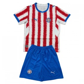 Günstige Fußballtrikots Paraguay Kinder Heimtrikot FIFA WM 2026 Kurzarm