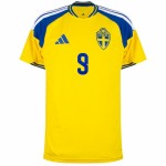 Günstige Fußballtrikots Schweden Isak 9 Heimtrikot FIFA WM 2026 Kurzarm