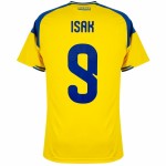 Günstige Fußballtrikots Schweden Isak 9 Heimtrikot FIFA WM 2026 Kurzarm