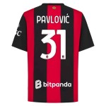 Günstige Fußballtrikots AC Mailand Pavlovic 31 Heimtrikot 2026-27 Kurzarm
