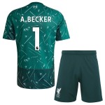 Günstige Fußballtrikots Liverpool A. Becker 1 Torwart Kinder Heimtrikot 2026-27 Grüne Kurzarm