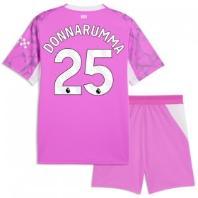 Günstige Fußballtrikots Manchester City Donnarumma 25 Torwart Kinder Auswärtstrikot 2026-27 Rosa Kurzarm