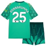 Günstige Fußballtrikots Manchester City Donnarumma 25 Torwart Kinder Heimtrikot 2026-27 Grüne Kurzarm