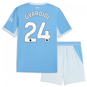 Günstige Fußballtrikots Manchester City Gvardiol 24 Kinder Heimtrikot 2026-27 Kurzarm