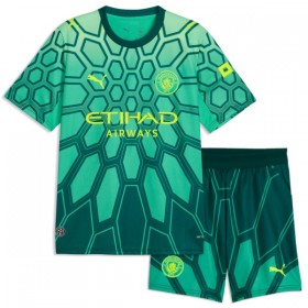 Günstige Fußballtrikots Manchester City Torwart Kinder Heimtrikot 2026-27 Grüne Kurzarm